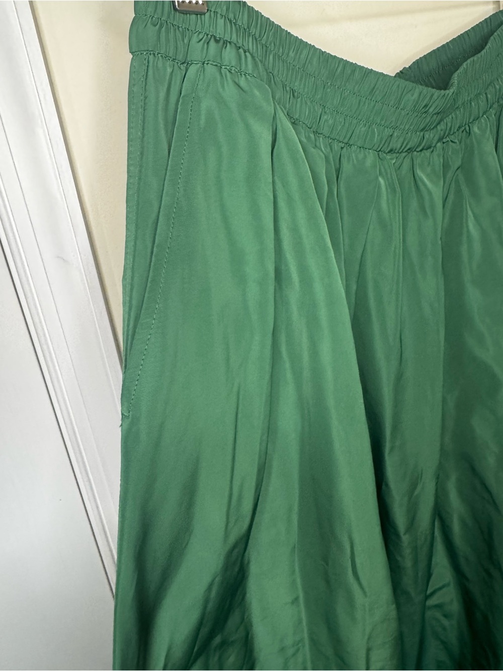 Zara Dark Green Flowing Maxi Skirt - Picture 2 of 6